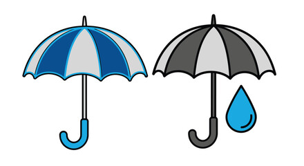 Umbrellas protect against rain, offering shelter and dry comfort
