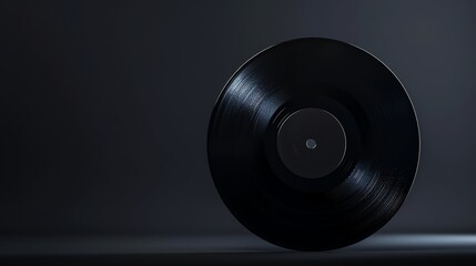 Classic vinyl record on a black background.