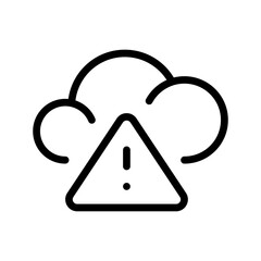 Bold Cloud Warning icon set delivering clear alert and hazard weather symbols for apps, dashboards, forecasts, and modern professional UI design