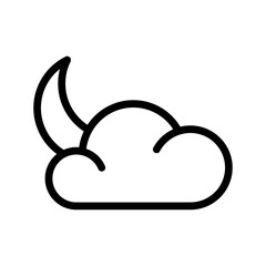 Serene Moon Cloud icon set featuring calm night weather symbols for apps, forecasts, dashboards, and modern minimal UI design projects