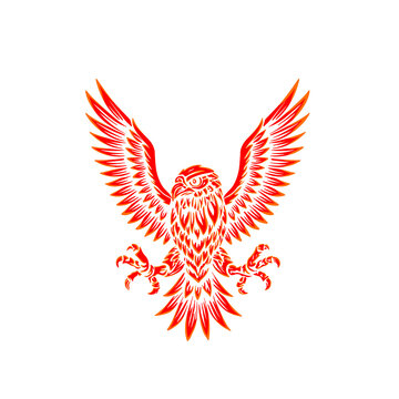Elegant eagle simple illustration png file