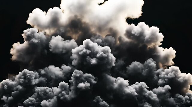 Jet soaring through dramatic sky with thick white clouds, capturing the concept of overcoming obstacles and symbolizing growth, perseverance, freedom, adventure, and limitless possibility.