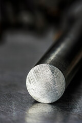 Steel rod cross section close-up