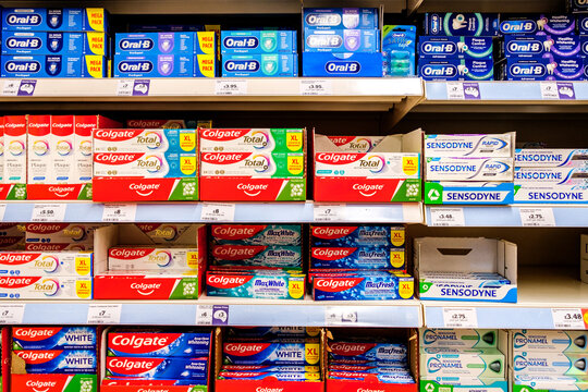 Sellection Of Supermarket Oral Hygiene Toothpastes