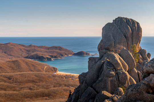 Primorsky krai or Primorye nature in Vrangel town, with national reserve Atlants valley during the beautiful sunny day close to sea of Japan.
