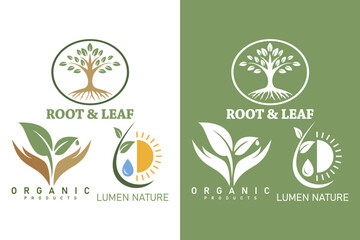 Nature eco life logo design vector art