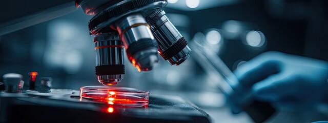 Futuristic Medical Research with DNA and Laboratory Equipment