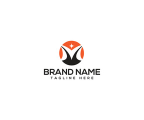 Abstract corporate Logo: A modern, minimalist logo with abstract shapes, and a star-like element symbolizes growth and innovation. 