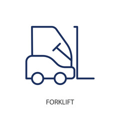 Forklift thin line icons. Original vector illustration.