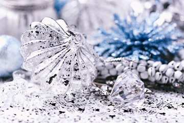 Close-up of a Christmas decoration. Soft focus.	