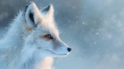 Fototapeta premium fox in winter