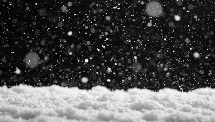 Black and white falling snow texture for overlay, for design