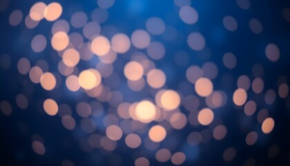 Fototapeta premium Dark blue abstract background with glowing particles and subtle bokeh lights.