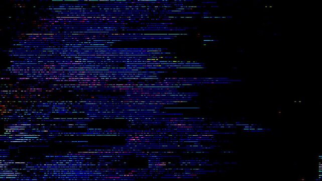 Glitch Datastream Lines &ndash; Futuristic Digital Noise Background in Blue Cyber Interference Effect. Perfect for technology design, cyber security concepts, modern digital error effects.