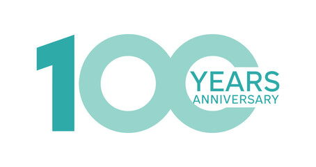 The number 100 is displayed with the words YEARS ANNIVERSARY, representing a significant milestone celebration.