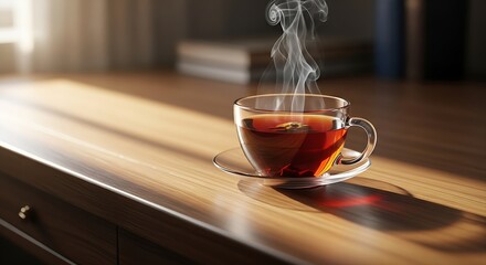 Invigorating Cup of Tea for Mindful Moments and Relaxing Breaks: Boost Wellness with a Warm Beverage. Perfect for Lifestyle, Healthcare and Food Blog Content.
