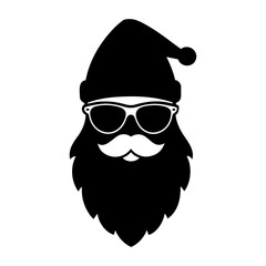 Christmas Santa Claus Character Icon Isolated on White.