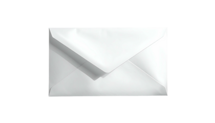 White, sealed envelope with soft shadows on a black background
