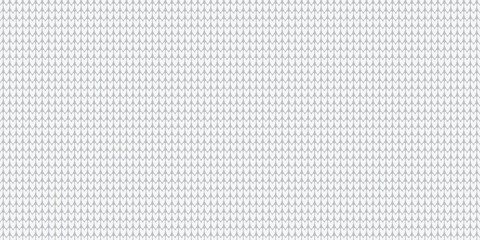 Cozy seamless pattern with silver knitted effect. Neutral gray pastel background. Horizontal knitted blanket template. Vector graphics