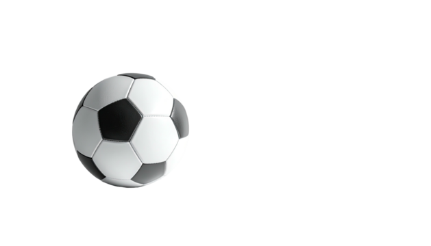 Classic soccer ball, composed of hexagons and pentagons