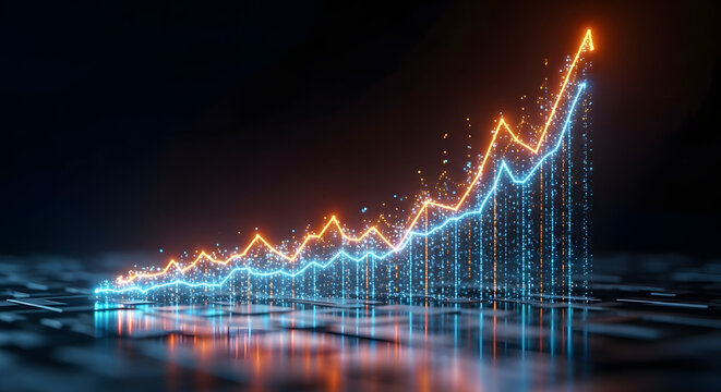 Advanced microchip architecture with vibrant glowing blue circuits symbolizing the future of digital computing and data processing technology - Powered by Adobe