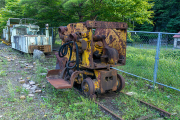 岩手県 釜石鉱山跡のトロッコ