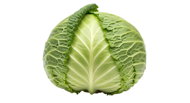 Fresh savoy cabbage head isolated on black background studio shot
