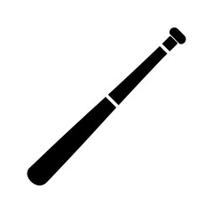 Vector Baseball Bat Icon on White Background.