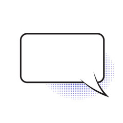 Retro Comic Speech Bubble with Halftone