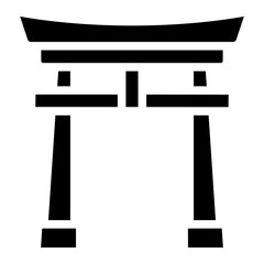 torii gate icon vector