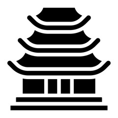 pagoda icon vector