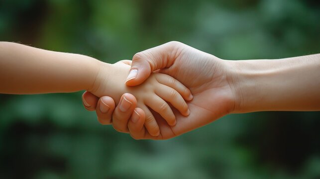Tender Hand Holding in Nature - Powered by Adobe