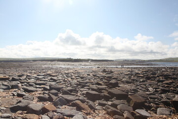 Scenic coastal landscape of Birsay, Orkney, featuring windswept beaches, rocky shores, and sweeping ocean vistas of northern Scottish coastline