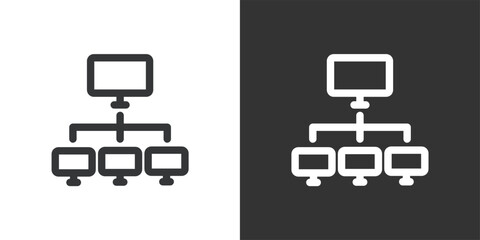 Network Topology icon. Solid glyph series icon