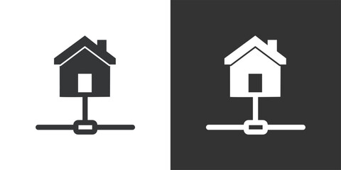 Home Network icon. Solid glyph series icon
