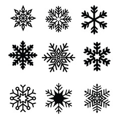 Isolated Snowflake Collection.eps