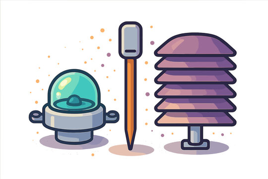 Weather station instruments for atmospheric and environmental data monitoring