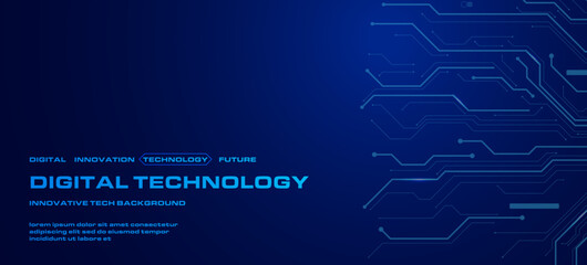 Neon Technology Circuit Background — Cyber Digital Blueprint