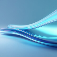 Obraz premium Blue Light Wave Abstract