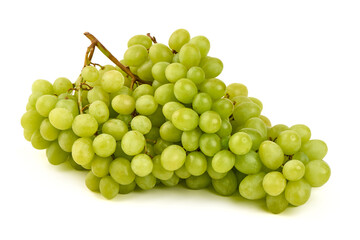Green Grapes Bunch, isolated on white background