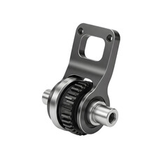 Metal Gear Component Mechanical Part with Gear and Shaft in Industrial Style