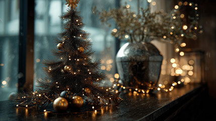 Gilded Dreams: A Y2K Aesthetic Christmas Still Rendered in UE5