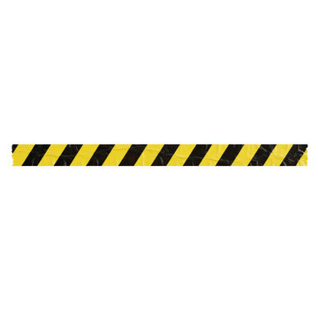 Yellow and black caution barrier warning tape strip
