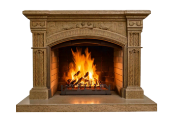 fireplaces isolated on transparent or white background