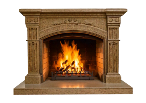 fireplaces isolated on transparent or white background - Powered by Adobe