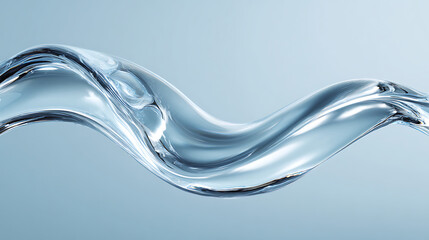 Abstract Wave of Clear Liquid Water Flowing