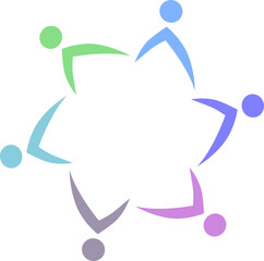 PEOPLE CONNECTED UNION TEAM TEAMWORK SIGN LOGO
