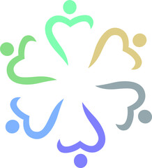 PEOPLE CONNECTED UNION TEAM TEAMWORK SIGN LOGO
