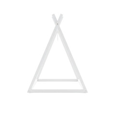 Minimalist white wood kids teepee tent frame