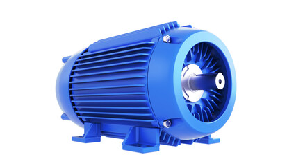 AC Induction Electric Motor. High-quality 3D rendering isolated on white background. Ideal for...